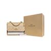 Coach Klare 18 Classic Monogram Flap Shoulder Bag Women Shoulder Bag Light-Khaki Chalk-White C9946-IMDQC