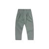 Li Ning Sports Fashion Series Solid Color Button Straight Loose Casual Pants Men Bottoms Green AKQP003-1