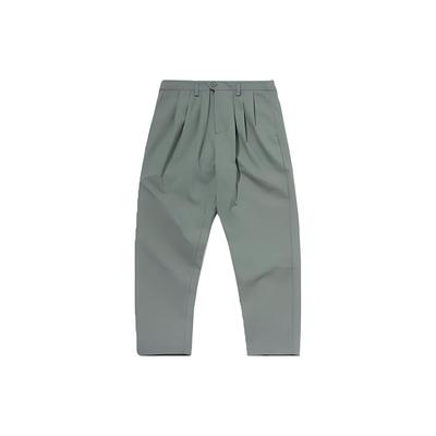 Li Ning Sports Fashion Serie Einfarbig Knopf Gerade Locker Lässige Hose Herren Unterteile Grün AKQP003-1