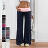 Summer New Low-waist Color Matching Casual Sports Wide-leg Pants