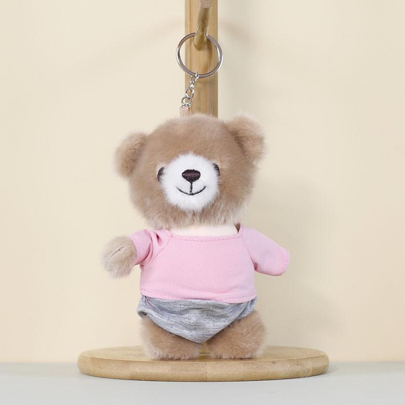 Plush Bear Keychain Cute Cartoon Stuffed Toy For Kids And Adults