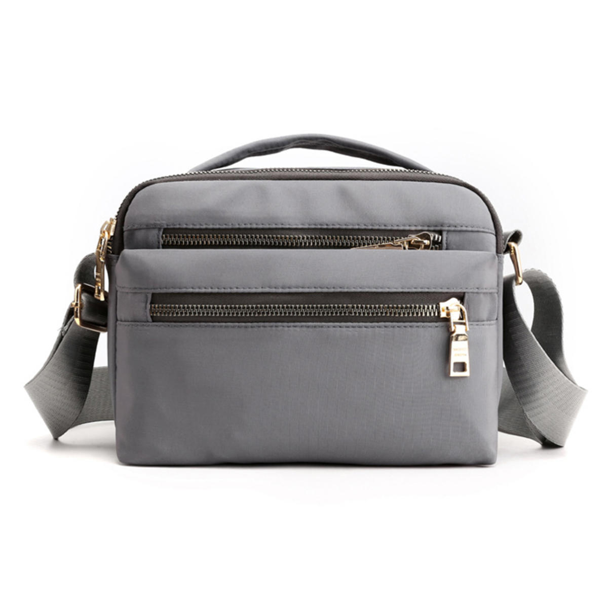 

Женские водонепроницаемые нейлоновые сумки через плечо кроссбоди, повседневная дорожная сумка-клатч большой вместимости, женская однотонная многокарманная сумка one size серый