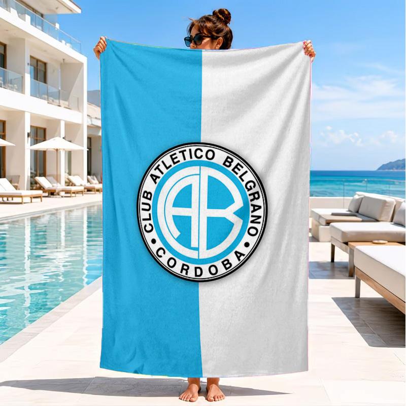 Atletico Belgrano Crest Beach Towel, Quick-drying, Easy to Care for, Suitable for Both Fitness and Beach Vacations,Sports Essential