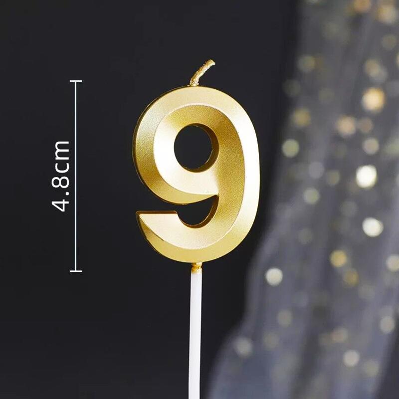 

Y 3D Gold Number Cake Decorating Candles Glitter Birthday Digital Candle Cake Topper Party Wedding Cake Decor Home Decoration