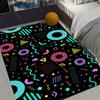 Retro Arcade Stars Bowling Alley Carpet 90s Arcade Retro Rug Non-Slip Home Theater Movie Room Floor Mat Gamer Room Décor Gift