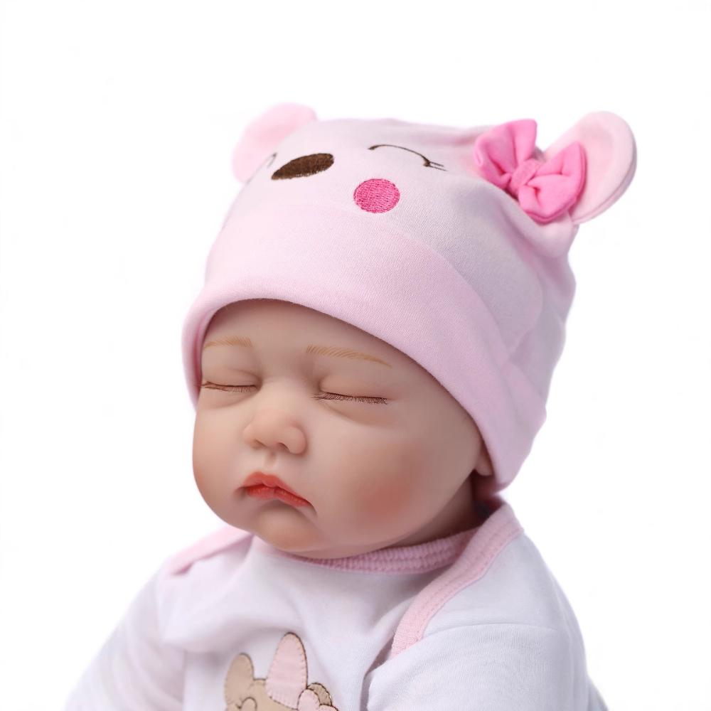 40/55 cm Cute Sleeping Reborn Baby Doll for Girl Boy Soft Cloth Body Rebirth Doll Handmade Implanted Mohair Simulation Dolls Like Real Kids Xmas Gifts