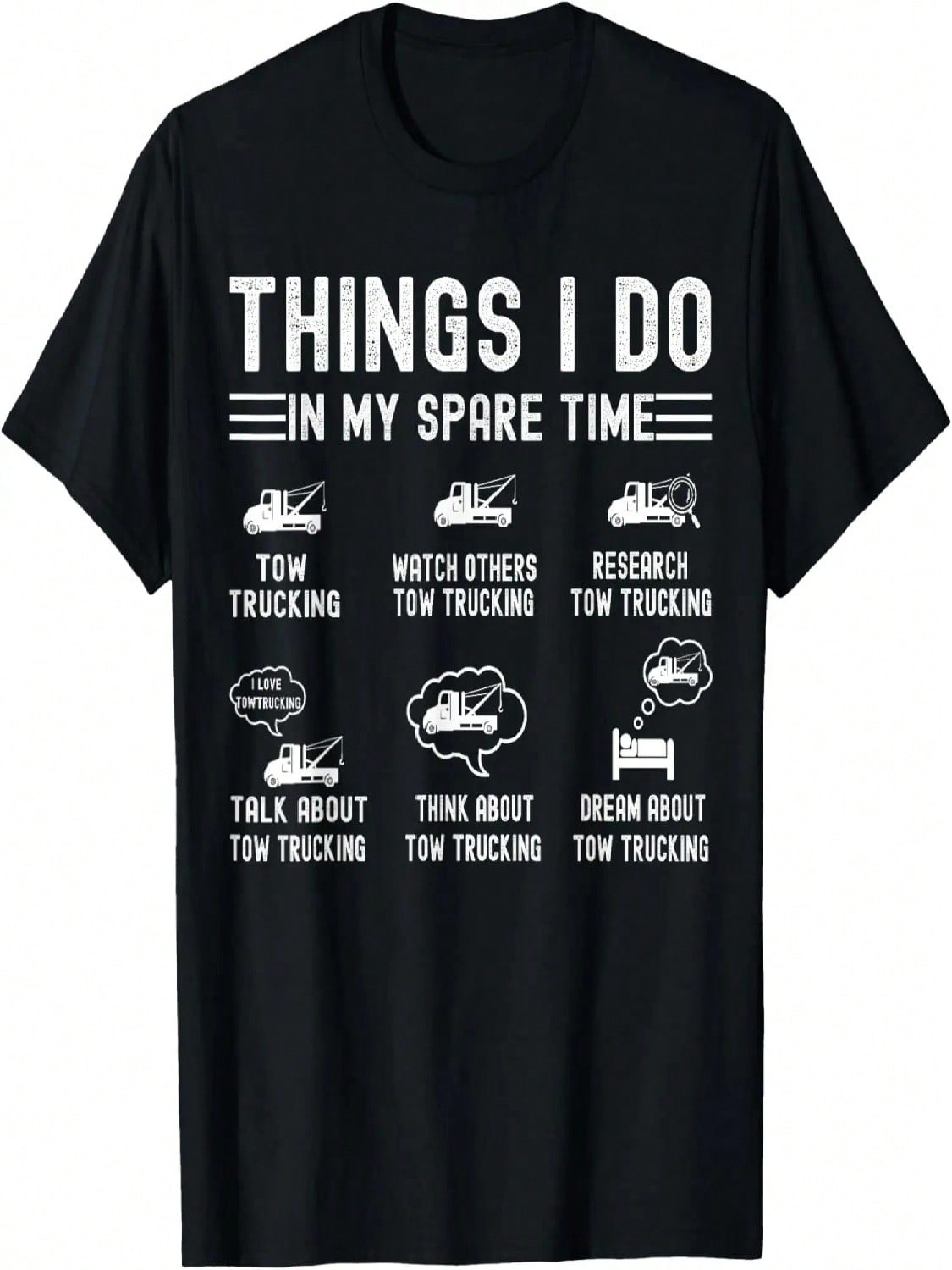 Things I Do In My Spare Time Funny Retro Tow Truck Operator T-Shirt S разноцветный