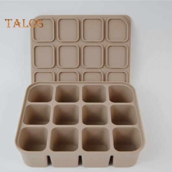 Σιλικονούχα Παγοθήκη με Καπάκι Χωρίς BPA Ευέλικτη Φόρμα Πάγου για 12 Κύβους Εξοικονόμηση Χώρου Αναδιπλούμενη Εύκολη Αφαίρεση Τετράγωνη Φόρμα Πάγου