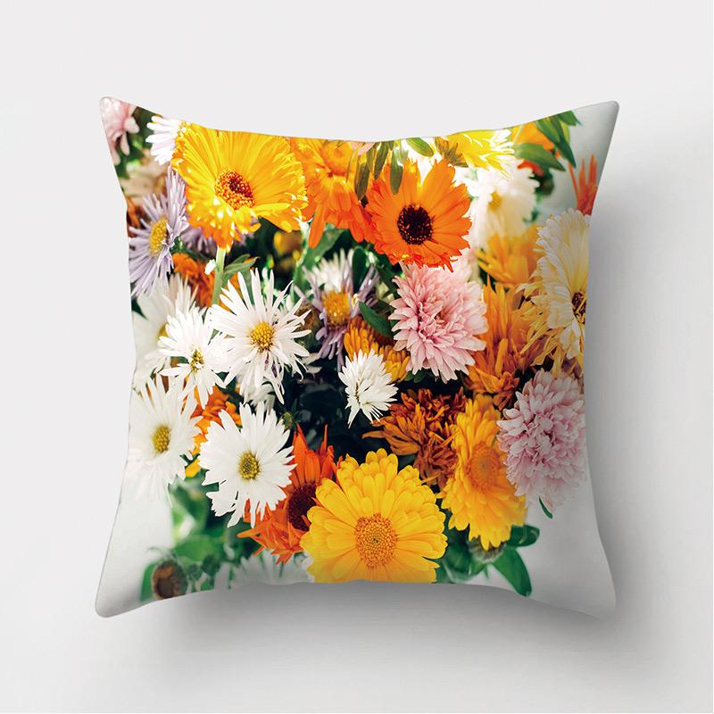 Pink Love Rose Floral Pattern Decoration Cushion Pillowcase Sofa Bedroom Home Selection Decoration Cushion Throw Pillow