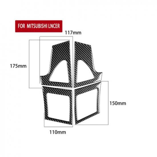 Carbon Fiber Interior Side Air Vent Outlet Cover Trim For Mitsubishi Lancer