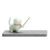 Ceramic Cat Incense Holder - Cute Aroma Burner for Home and Office