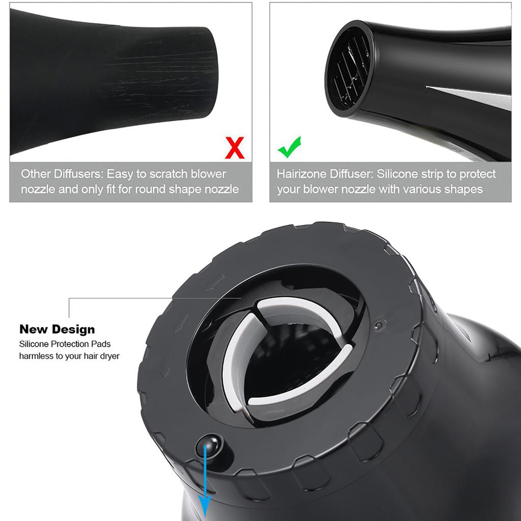 Bestauty Hair Dryer Diffuser Adjustable Blow Dryers Diffuser for Curly or Wavy Hair Styling Accessories