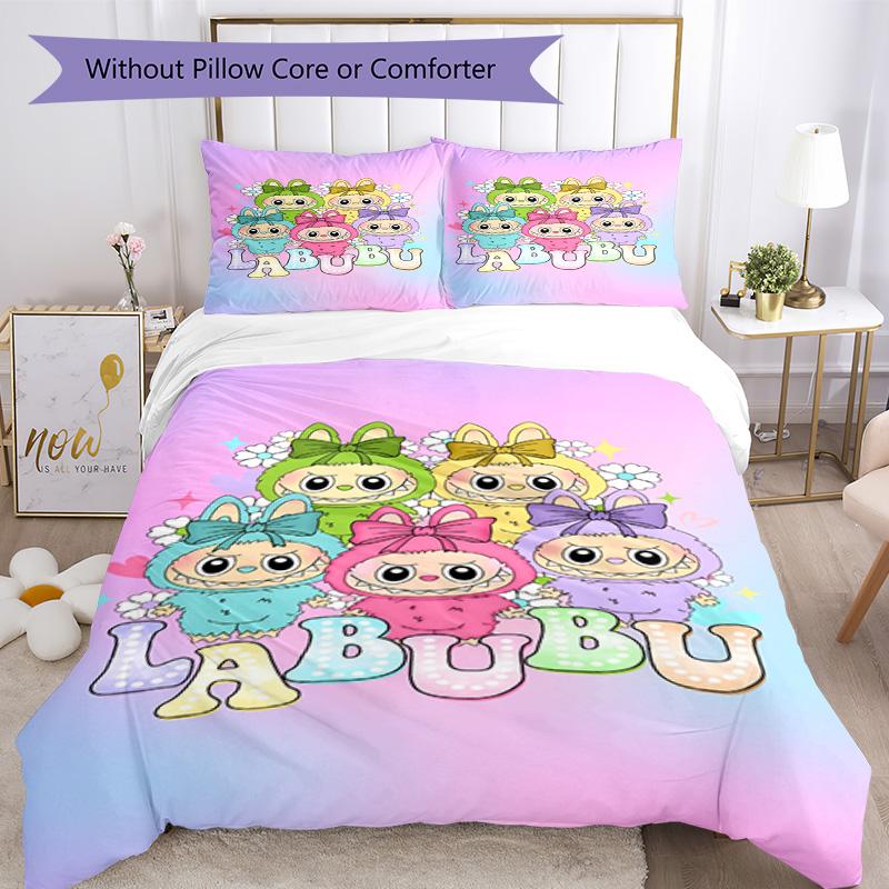 Labubu Bed Linen Set Perfect For Playroom Soft Fabric Perfect Gift For Friends Family