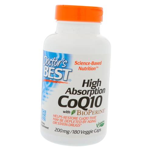 Coenzyme Q10 with Black Pepper, High Absorption CoQ10 200, Doctor's Best (70327013)