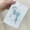 Heart Shape Bag Charm Beaded Bow Heart Pendant Aesthetic Four Leaf Clover Keychain  Daily Use