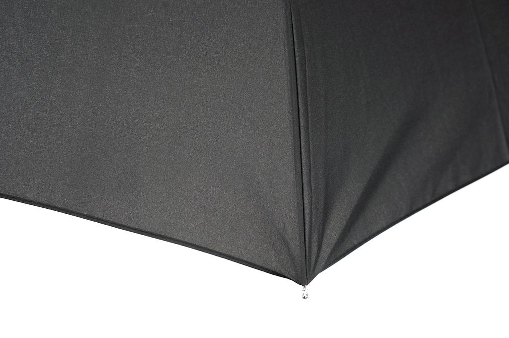 Komiya Shoten Men's Windproof Folding Umbrella, Large, Durable Fiberglass, Windproof, Super Water-Repellent, Teflon, Easy Open/Close, 65cm, Black
