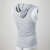 Trägertop Ärmellos Einfarbige Schweißabsorption Nicht reizend mit Hut Schnell trocknendes Polyester Herren Sportweste Fitness Trägertop für Herren