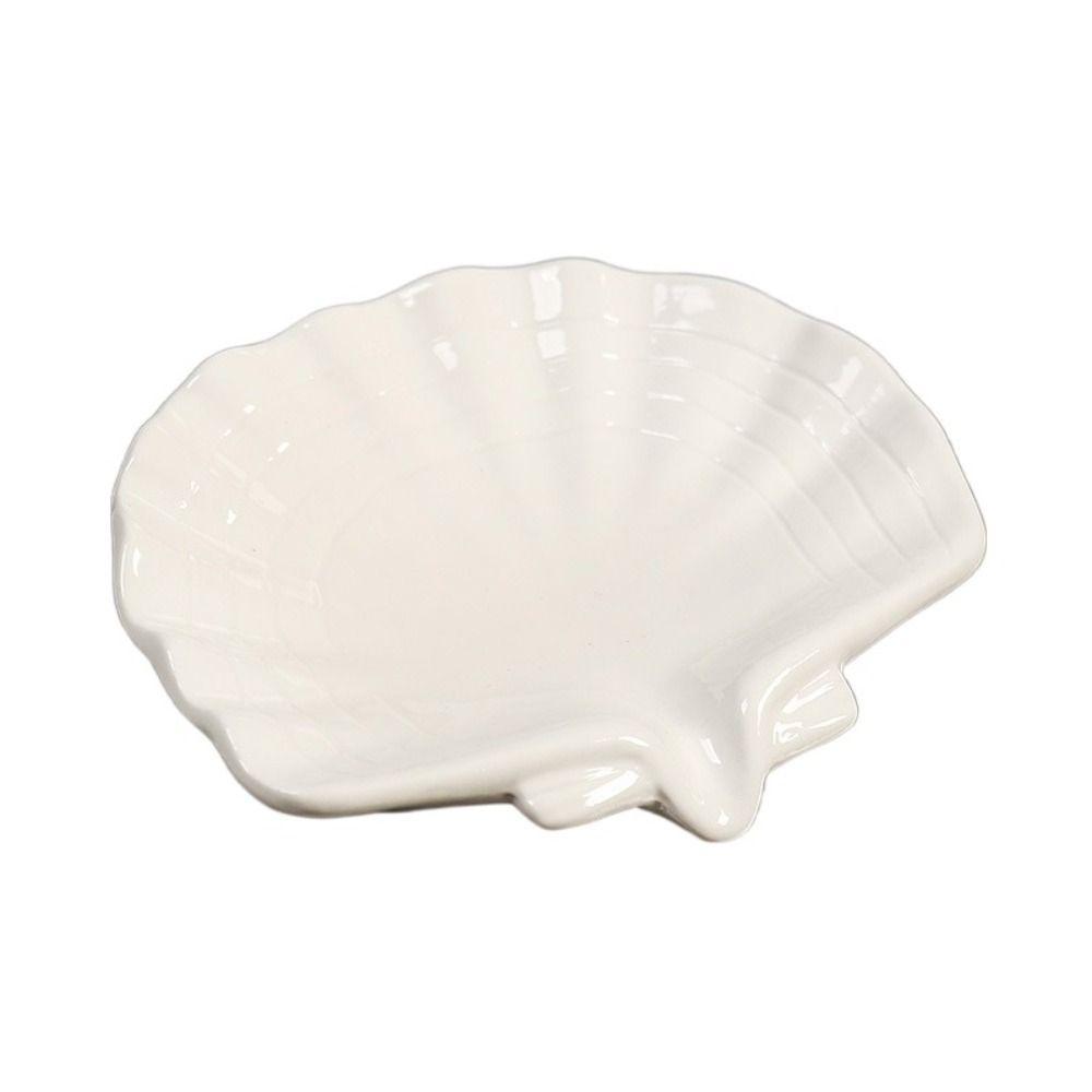 Ceramic Shell Conch Soap Box Soap Dish Soap Drying Rack Practical Drain Rack  Bathroom