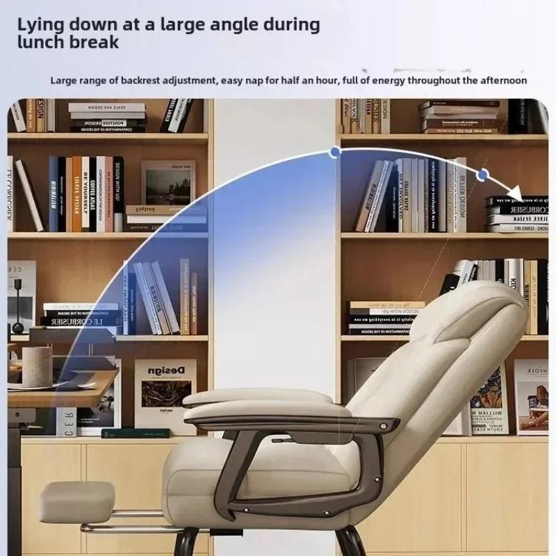 Nordic Computer Chair, Home, Office, Reclining, Sofa, Comfort, Bedroom, Living Room, Study Chair Fixed Foot