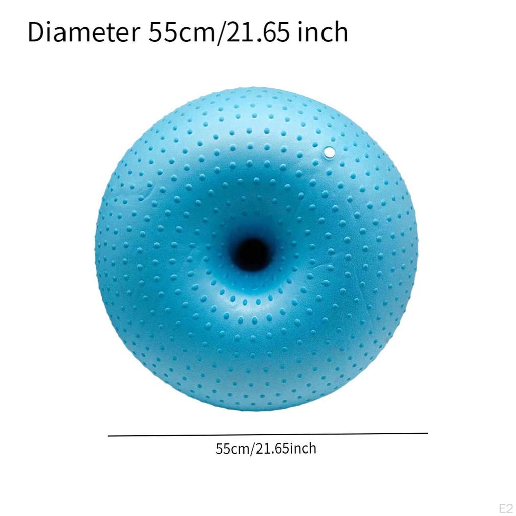 55 cm Donut-förmiger Gymnastikball, aufblasbarer Yoga-Fitnessball für rhythmisches Training, Balance