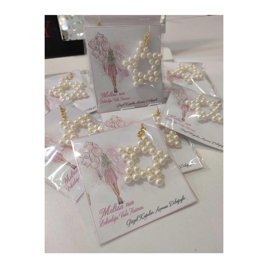 Versprechen, Verlobung, Hochzeit, Hochzeit, Neugeborenes, Mawlid, Geburtstagsgeschenk, Perlen-Stern-Perlen-Schlüsselanhänger, 15 Stück