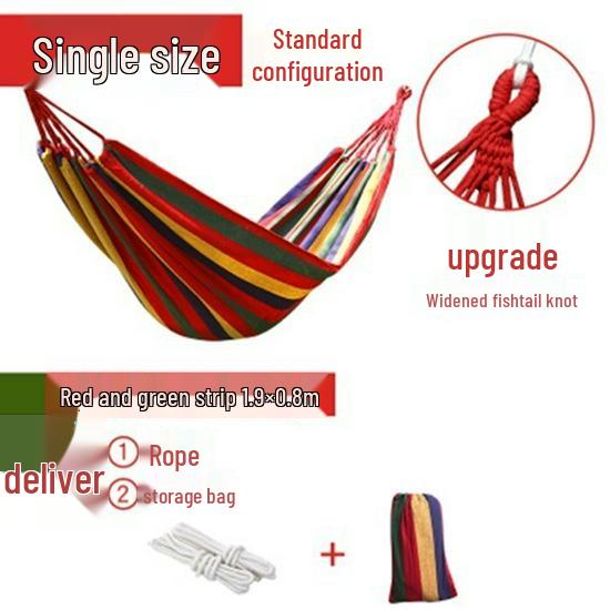 Double Outdoor/Indoor Hammock Bed: Adult Swing, Hanging Rope Chair & Rocking Net for Sleeping