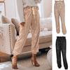 Gold Sequin Glitter Pants High Waist Long Pants Women Party Club Trouser Outfit Legged Casual Pants