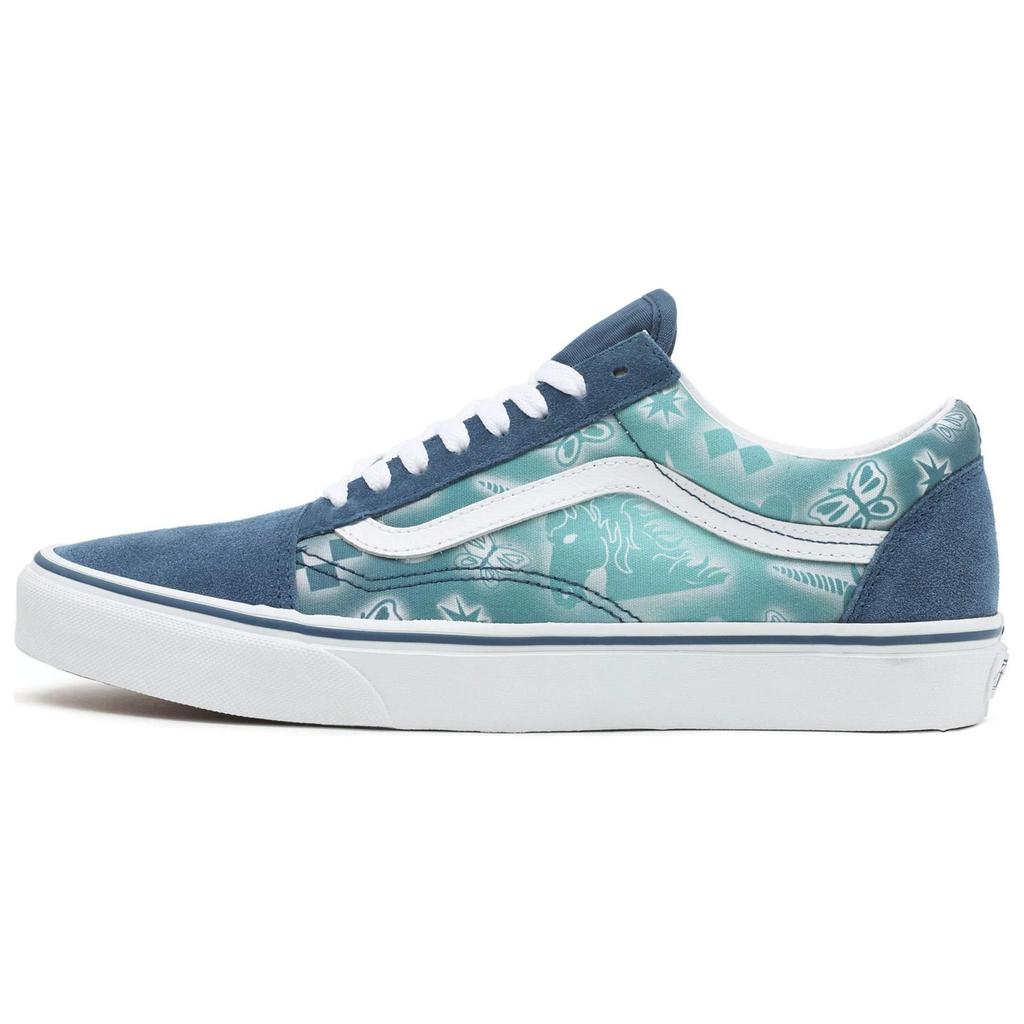 Vans Old Skool Canvas Low Top Skate Shoes Unisex Sneakers Blue White VN0A3WKT4PC