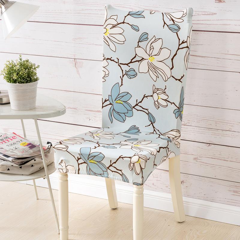 Household Elastic One-piece Hotel Dining Table and Chair Back Cover European Fabric Seat Cover Chair Stool Cover Dining Chair Cover