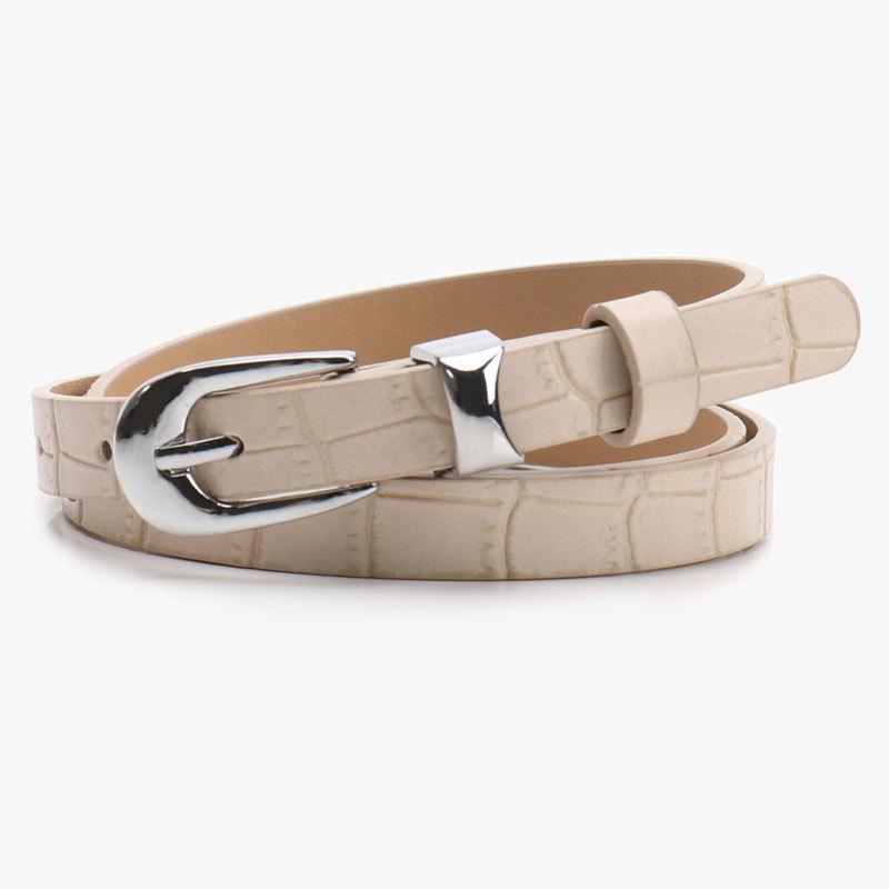 Fashionable High-End Retro-Style Women’s Belt with Stone Texture Trendy Everyday Casual Accessory for Jeans Versatile Belts