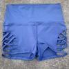 Pantaloni da donna a vita alta, alla moda, con elastico in vita, a croce cava, adatti a tutti i tipi di casa