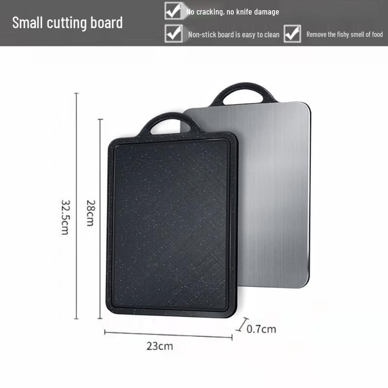 

Marble Pattern 304 Stainless Steel & Silicone Double-Sided Cutting Board
