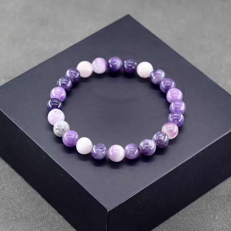 

TEMU Аметист, Тигровый глаз, Розовый кварц и Агат Браслет из смешанных бусин