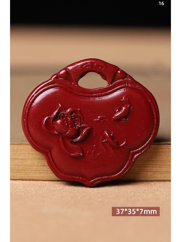 Imitation Cinnabar & Purple Gold Sand Heart Sutra Pendant – Maitreya Buddha & Guanyin Necklace for Men & Women