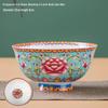 Jingdezhen Ceramic Rice Bowl: High-Foot, Enamel Color, Longevity Design