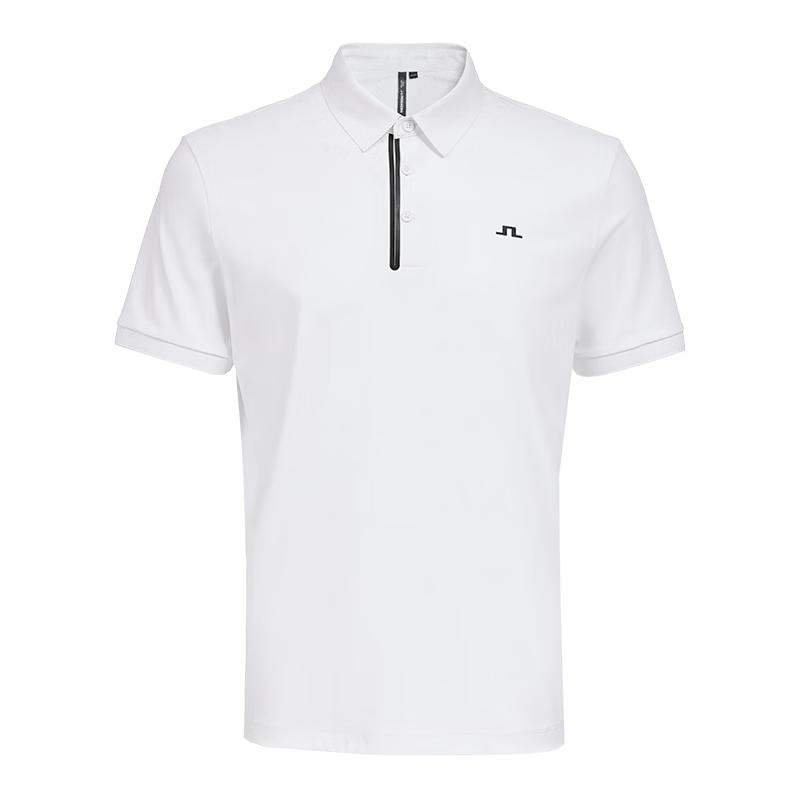 J.Lindeberg Men s Colorblock Zip Polo Shirt M