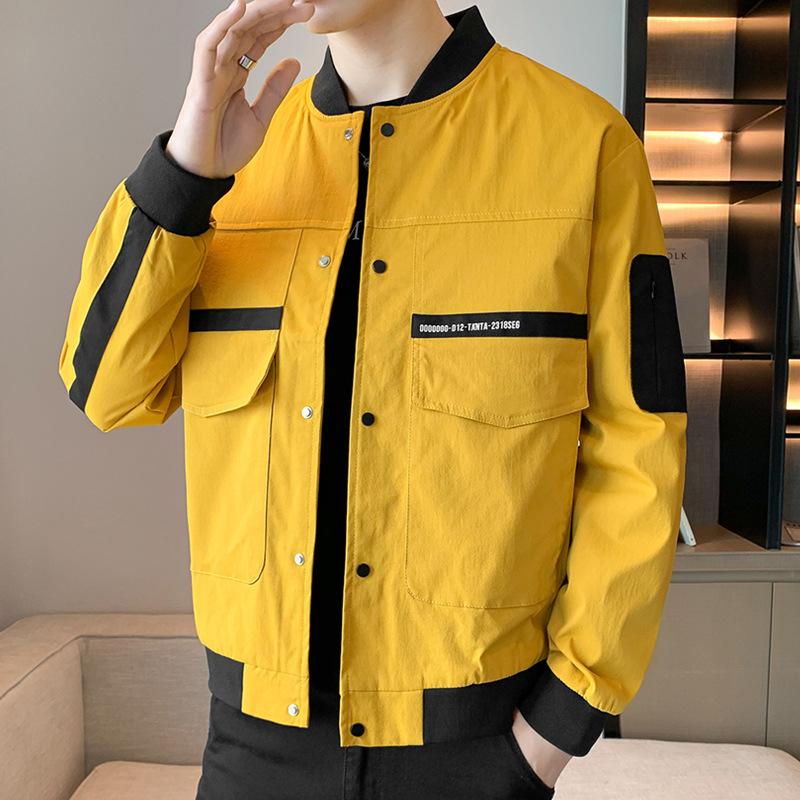 Men's jacket jacket spring and autumn new trend casual Korean version of handsome men's clothing versatile youth baseball uniform jacket