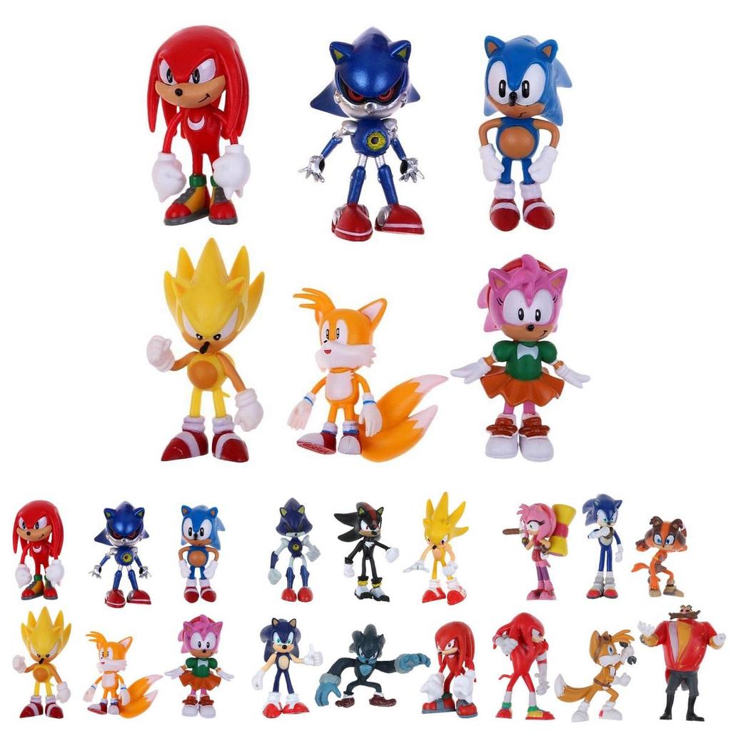 Set di Action Figure Giocattolo di Sonic the Hedgehog di Qualità Premium Carine per Bambini e Adulti