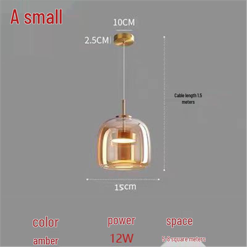 Modern Italian Glass Pendant Light - Nordic Style for Bar, Study, Bedroom