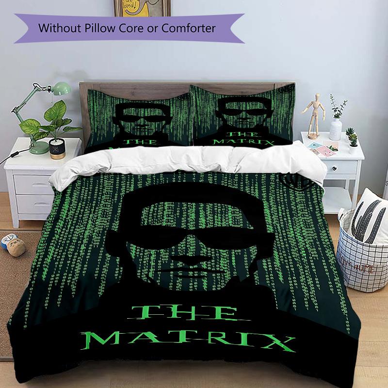 3pcs Matrix, Poster Duvet Cover Set (1 Duvet Cover + 2 Pillowcases, No Core) - Comfortable, And Breathable Bedroom Decoration Yy251104077