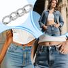 Waistband Tightener Pant Adjuster Waist Smaller Adjustable Button Pins Reusable No-Sew Metal Clips Tightening Waistband For