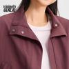 Benlai Women's Water-Repellent Drop Shoulder Stand Collar Jacket