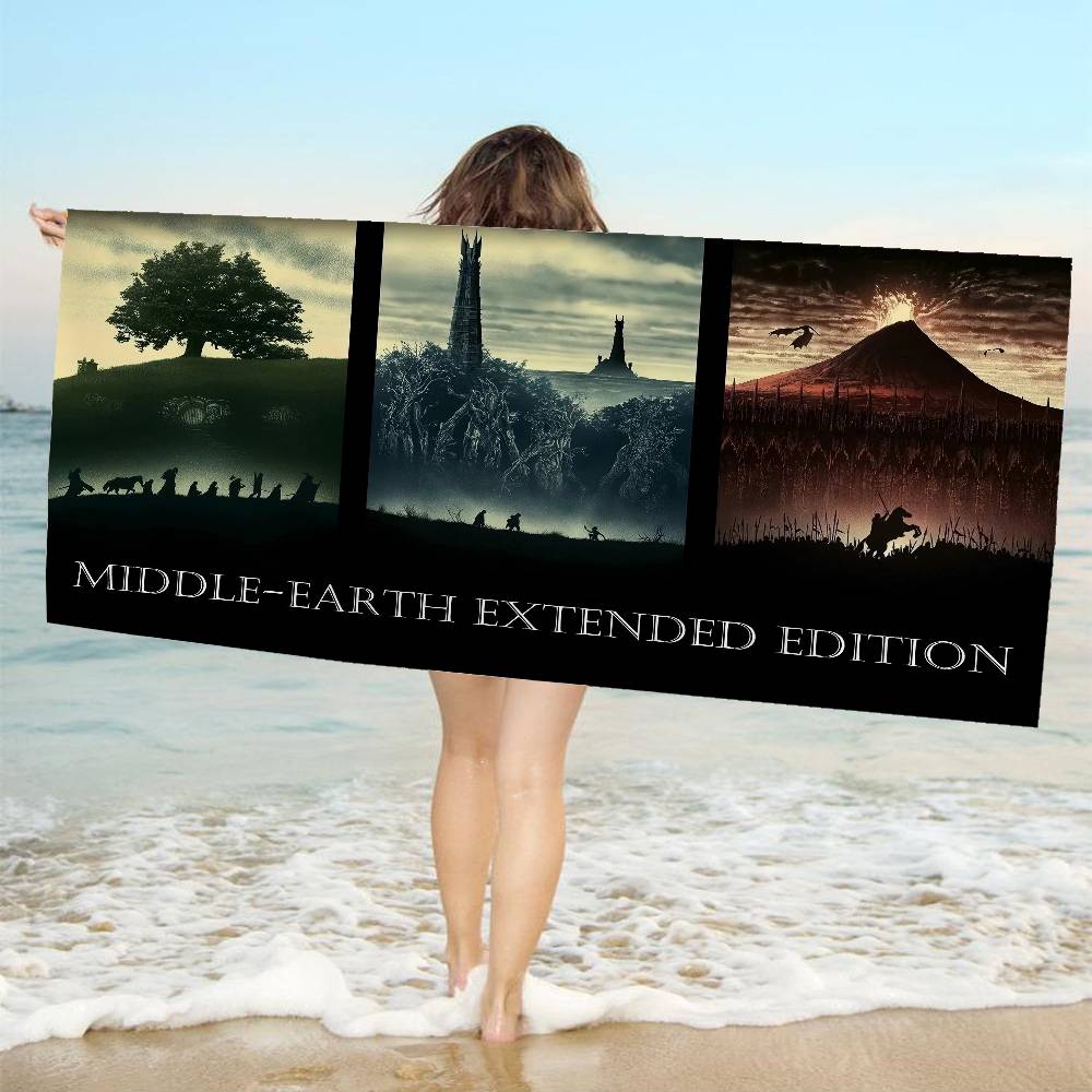 L-Lords Game Rings Microfiber Blanket Quick Drying Beach Towels Oversized Printing Super Absorbent Pool Towel Blanket