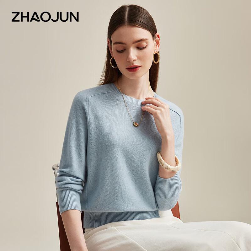 Zhaojun Women's Cashmere Round Neck Sweater