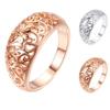Bague à fleurs creuse pour femmes, bague de doigt faite à la main, bijoux de fiançailles, Deor