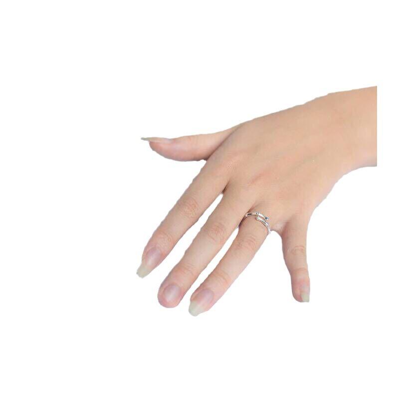 Silver-Plated Adjustable Bamboo Joint Ring for Women - Fashionable and Personalized Korean Style Finger Ring