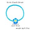 Bohemian Handmade Rice Beads Polymer Clay Flower Anklet for Women Summer Beach Bright Color Egg Flowers Ankle Bracelet Jewelry