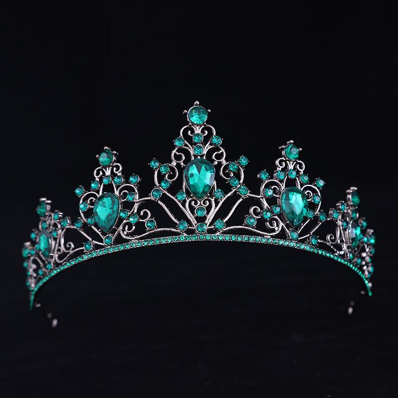 Baroque Crystal Tiaras and Crowns for Women Rhinestone Prom Diadem Headband Bridal Wedding Hair Accessories Jewelry Crown Tiara
