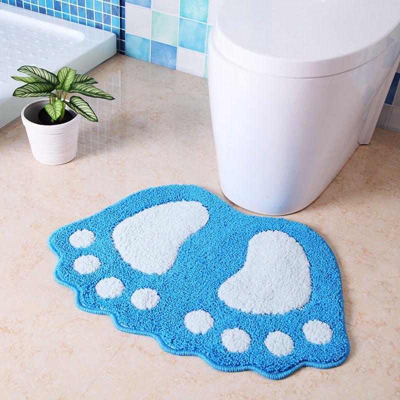 Absorbent Foot Nonslip Shape Bath Bathroom Bedroom Floor Shower Soft Mat Rug