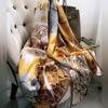 Gardenia Brocade Women's Versatile Scarf: Decorative Shawl, Sun Protection, Beach Towel